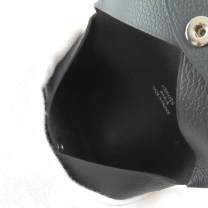 Hermes Calvi Grimayer Evercolor Silver Hardware Card Case Engraved W With Box