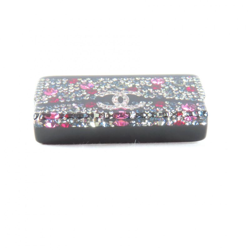 CHANEL Abf618 Coco Mark Colorful Strass Chain Bag Motif Brooch Multi With Box