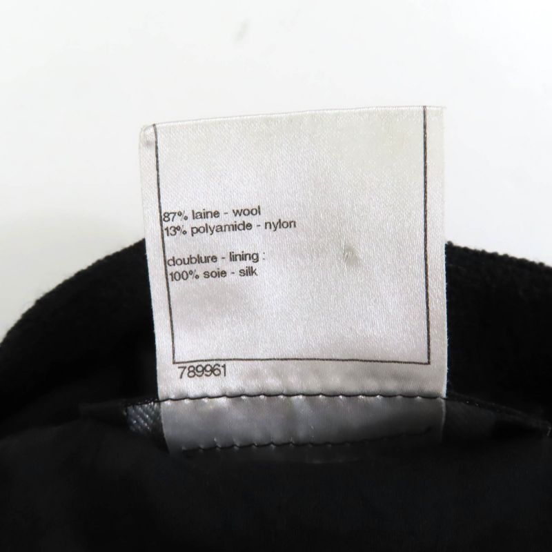 CHANEL 100% Silk Lined Long Sleeve Dress With BIG Coco Mark Buckle Belt Black