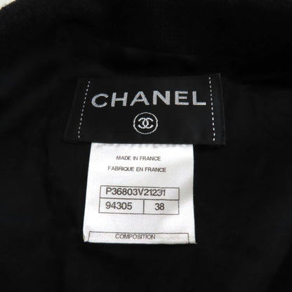 CHANEL 100% Silk Lined Long Sleeve Dress With BIG Coco Mark Buckle Belt Black