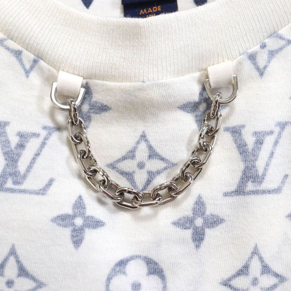 Louis Vuitton 100% Cotton Monogram Chain Decoration Crew Neck Short Sleeve