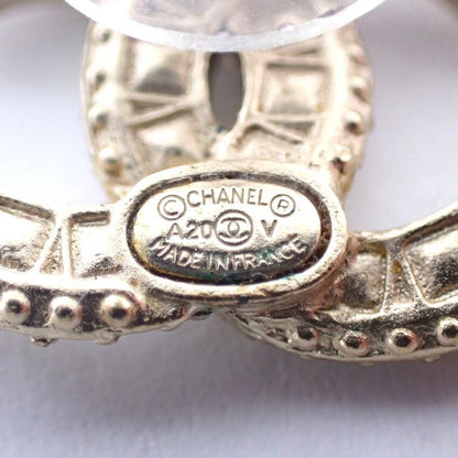 Chanel Coco Mark Rhinestone Earrings //j55-47