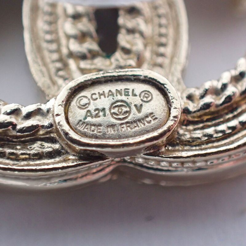 Chanel Coco Mark Faux Pearl Earrings //j55-49