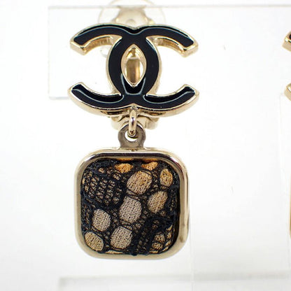 Chanel Coco Mark Lace Earrings //j36-2