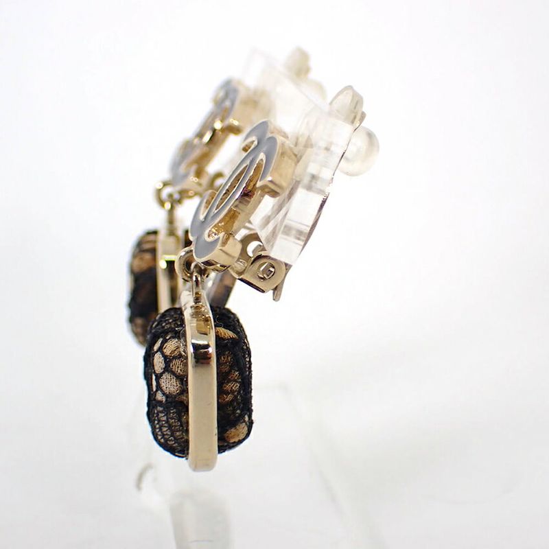 Chanel Coco Mark Lace Earrings //j36-2