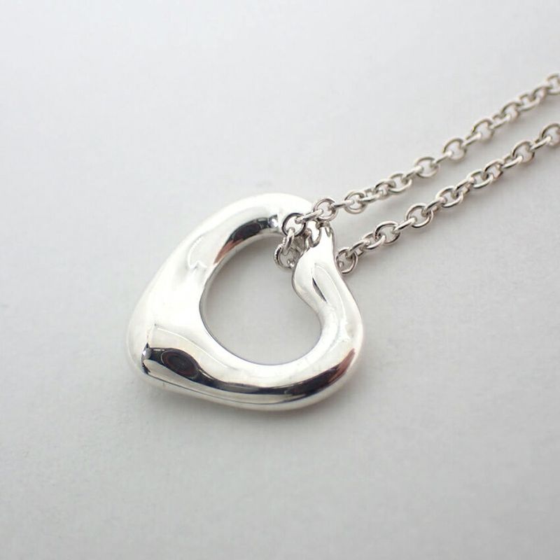 Tiffany & Co/ag925/open Heart/pendant /necklace //j56-10