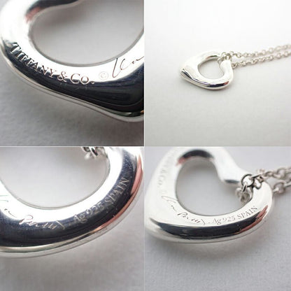 Tiffany & Co/ag925/open Heart/pendant /necklace //j56-10