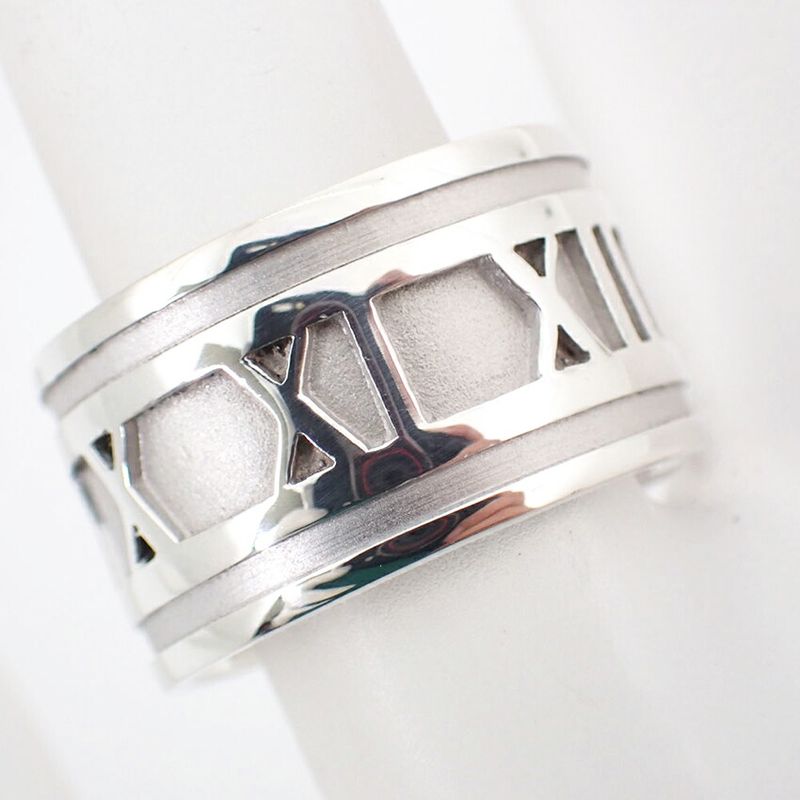 Tiffany & Co 925 Atlas Wide Ring / Size 14 / J45-1
