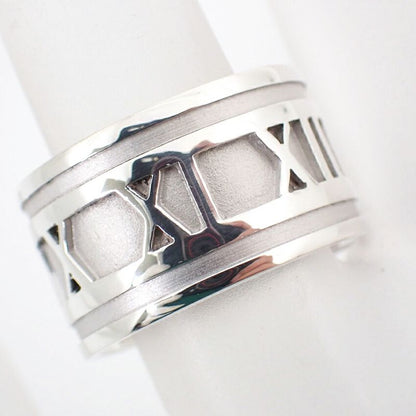 Tiffany & Co 925 Atlas Wide Ring / Size 14 / J45-1