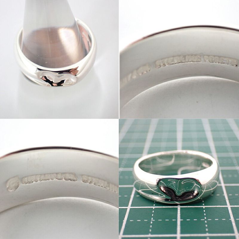 Tiffany & Co 925 Heart Ring / Size 10 / J46-6