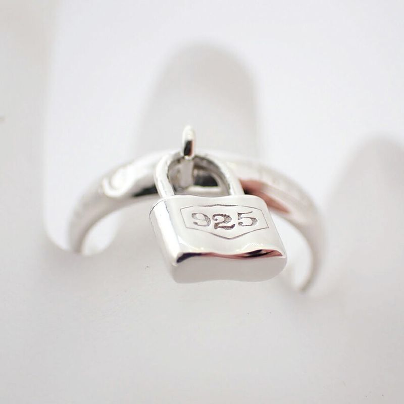 Tiffany & Co 925 1837 Cadenas Ring / Size 12.5 / J76-64
