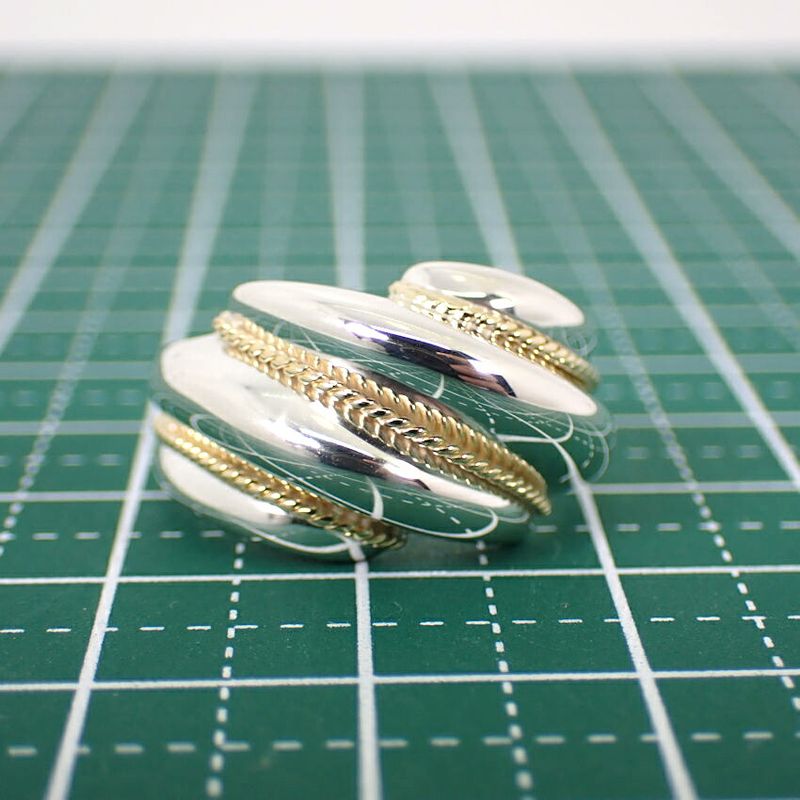 Tiffany & Co 925/750 Twisted Ring / #10/j69-3