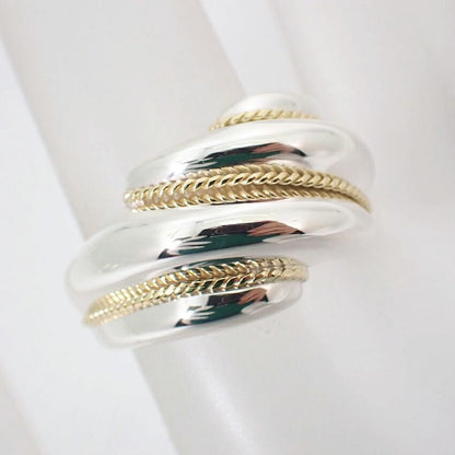 Tiffany & Co 925/750 Twisted Ring / #10/j69-3