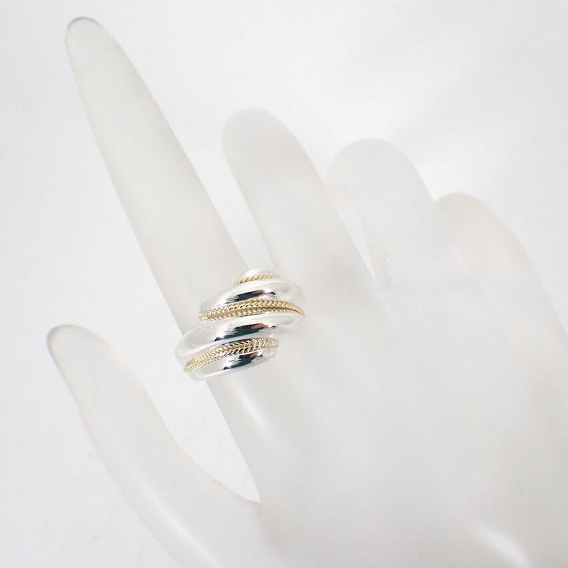 Tiffany & Co 925/750 Twisted Ring / #10/j69-3