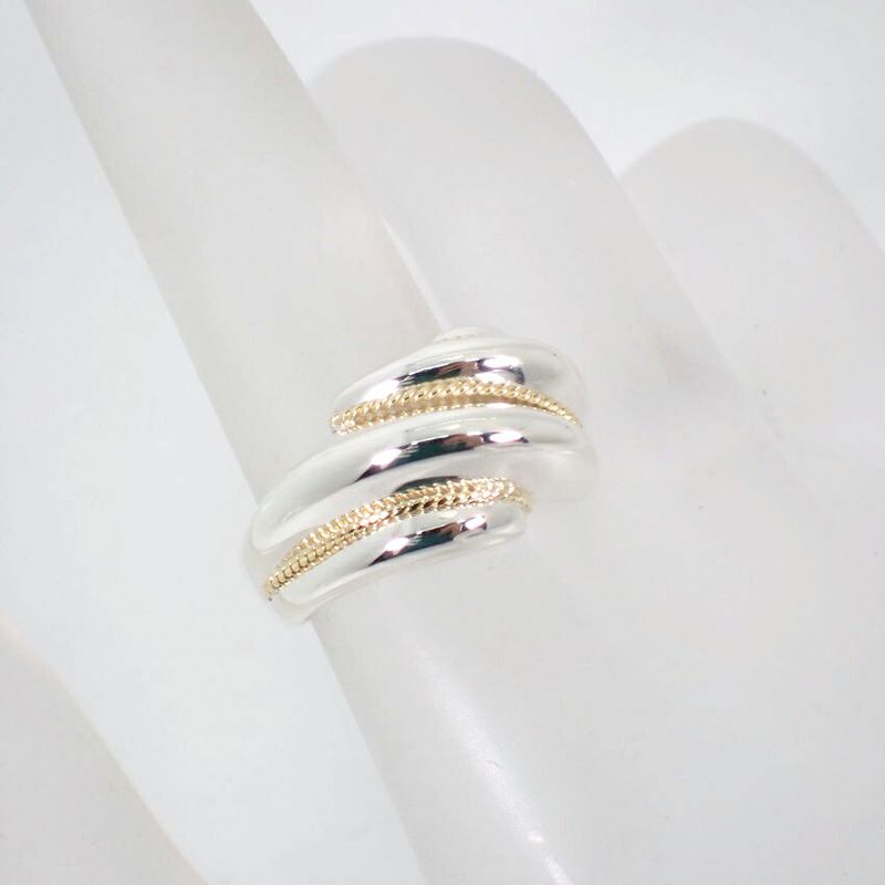 Tiffany & Co 925/750 Twisted Ring / #10/j69-3