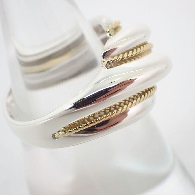 Tiffany & Co 925/750 Twisted Ring / #10/j69-3