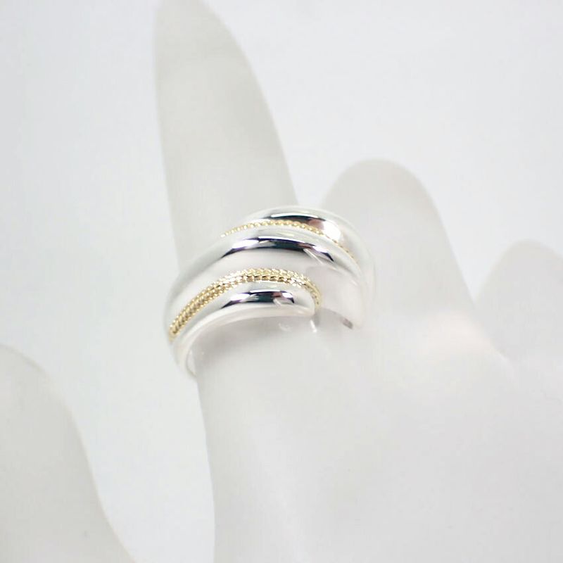 Tiffany & Co 925/750 Twisted Ring / #10/j69-3