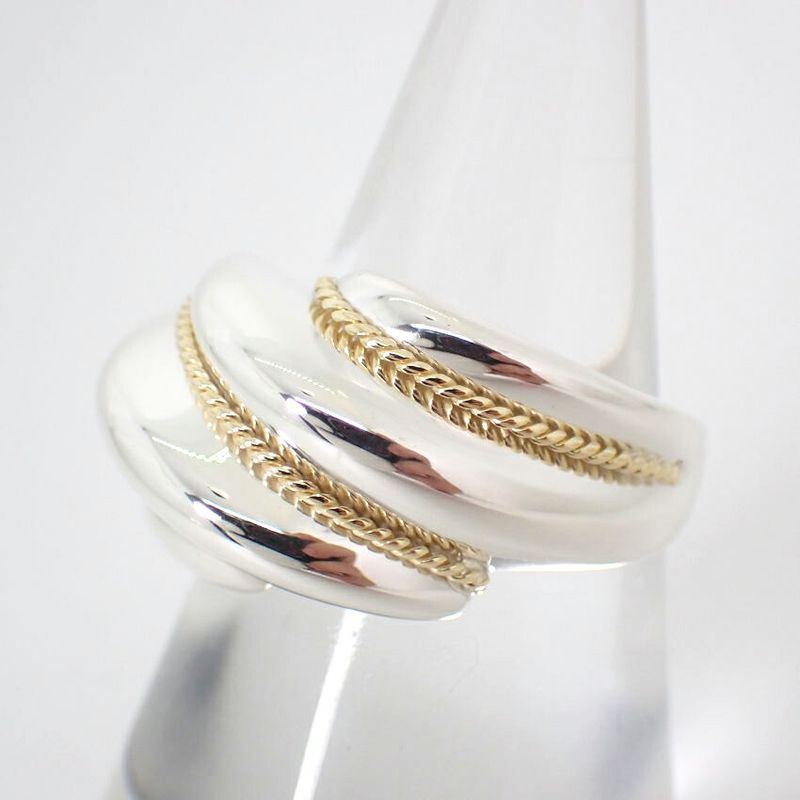 Tiffany & Co 925/750 Twisted Ring / #10/j69-3