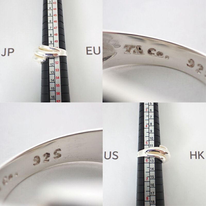 Tiffany & Co 925/750 Twisted Ring / #10/j69-3