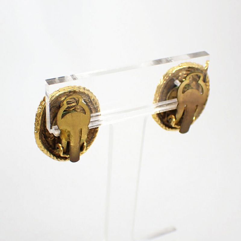 Chanel Gold Coco Mark Earrings //j72-23