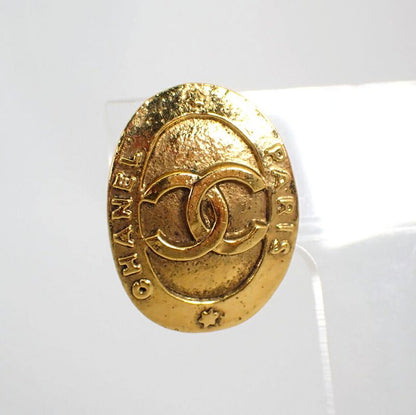 Chanel Gold Coco Mark Earrings //j72-27
