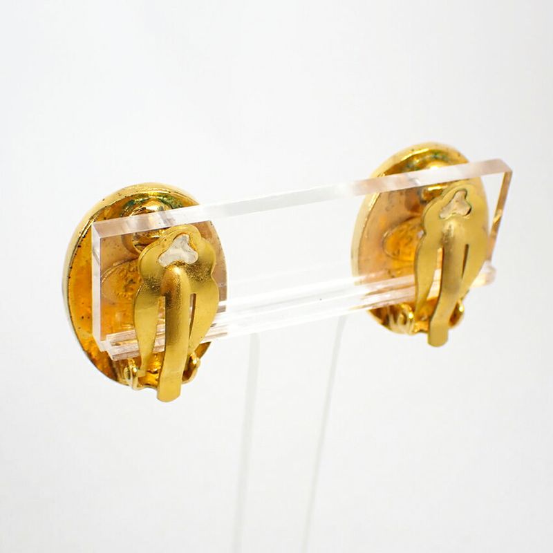 Chanel Gold Coco Mark Earrings //j72-27
