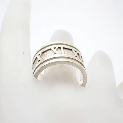 Tiffany & Co 925 Atlas Wide Ring / Size 13 / J73-31