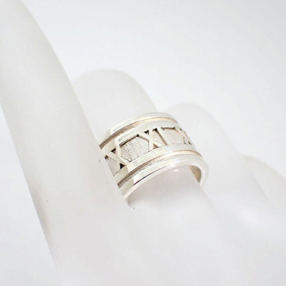 Tiffany & Co 925 Atlas Wide Ring / Size 13 / J73-31