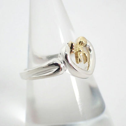 Tiffany & Co / 925 / 750 / Ribbon / Heart / Ring / No.11 / J78-81