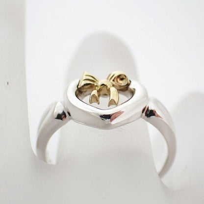 Tiffany & Co / 925 / 750 / Ribbon / Heart / Ring / No.11 / J78-81