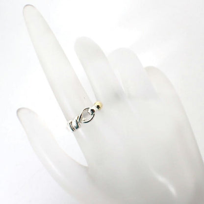 Tiffany & Co 925/750 Love Knot Combination Ring Size 12/j68-3