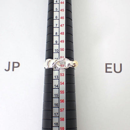 Tiffany & Co 925/750 Love Knot Combination Ring Size 12/j68-3