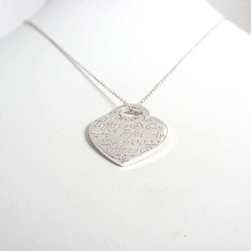 Tiffany & Co 925 Notes Heart Pendant /necklace //j74-49