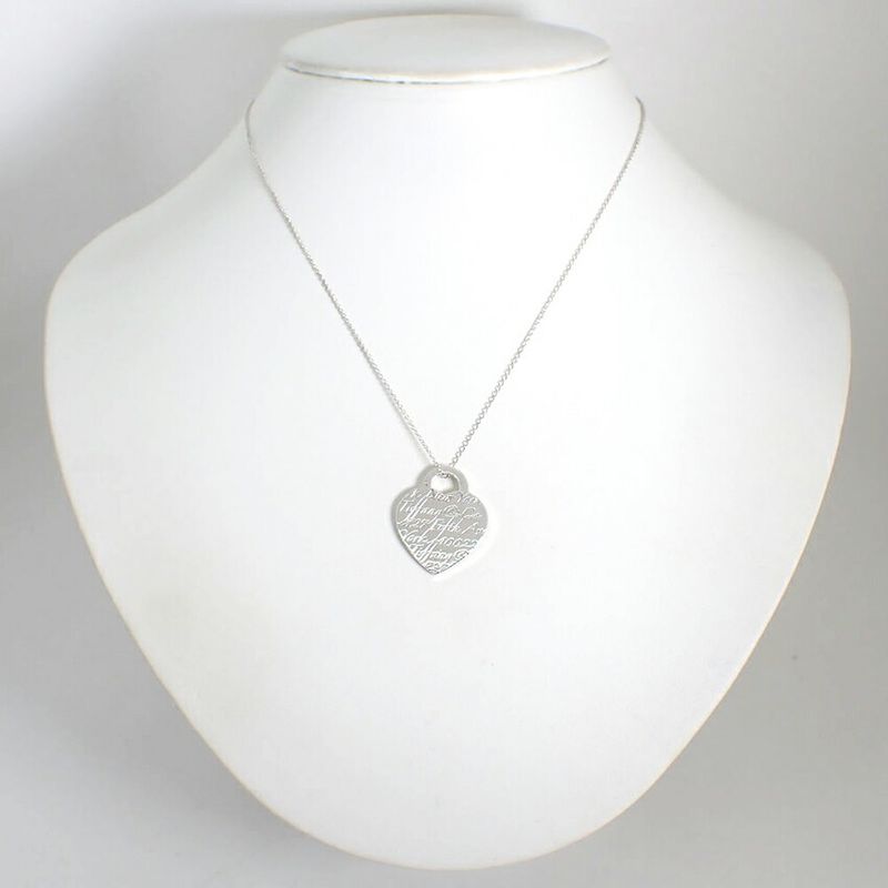 Tiffany & Co 925 Notes Heart Pendant /necklace //j74-49