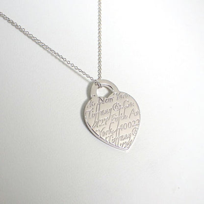 Tiffany & Co 925 Notes Heart Pendant /necklace //j74-49