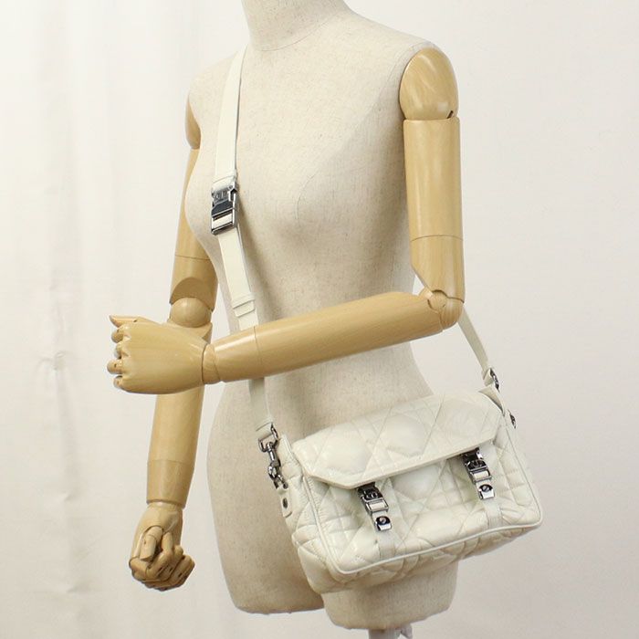 DIOR Cannage Shoulder Bag Leather Women