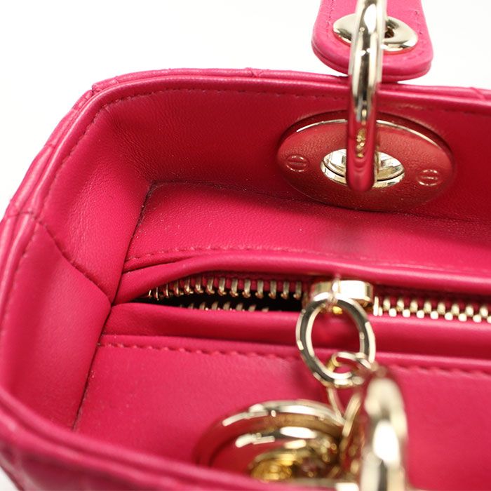 DIOR Medium Lady Dior M0565 ONGE Handbag Lambskin Ladies