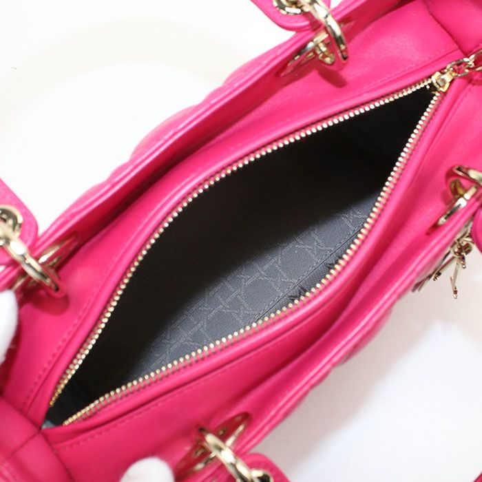 DIOR Medium Lady Dior M0565 ONGE Handbag Lambskin Ladies