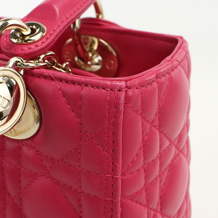 DIOR Medium Lady Dior M0565 ONGE Handbag Lambskin Ladies