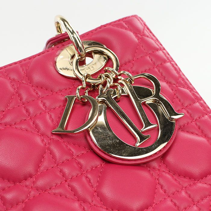 DIOR Medium Lady Dior M0565 ONGE Handbag Lambskin Ladies