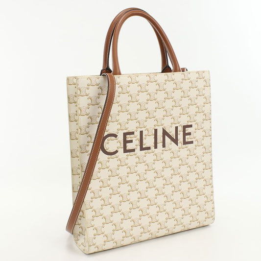 Celine Small Vertical Cabas 191542bzk.04lu Tote Bag Triomphe Canvas Scuff Deuce