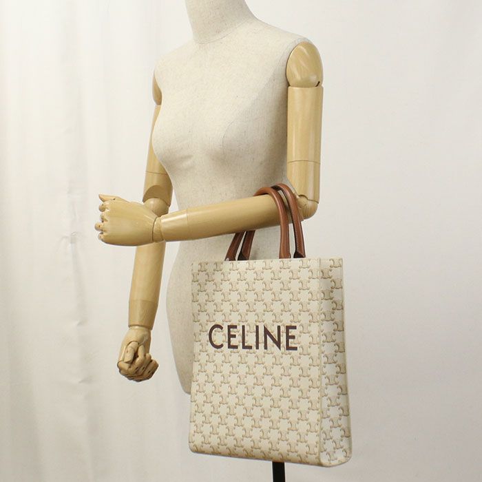 Celine Small Vertical Cabas 191542bzk.04lu Tote Bag Triomphe Canvas Scuff Deuce