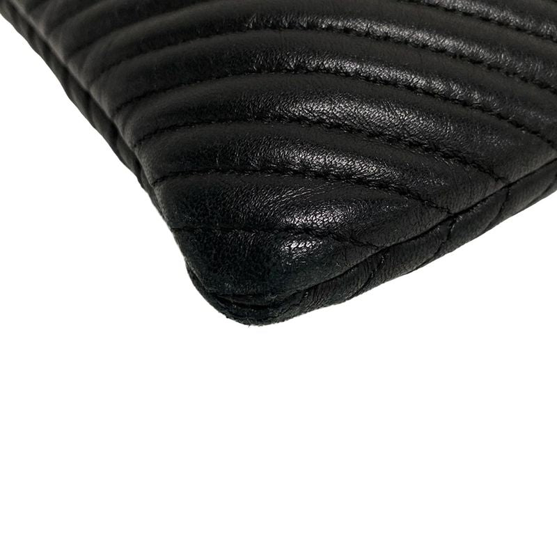 Chanel Clutch Bag V-stitch (chevron)/boy Chanel Black Gold Hardware Lambskin