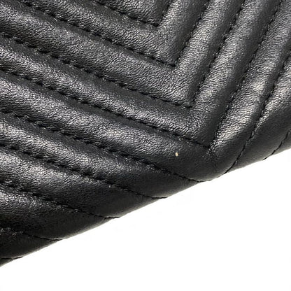 Chanel Clutch Bag V-stitch (chevron)/boy Chanel Black Gold Hardware Lambskin