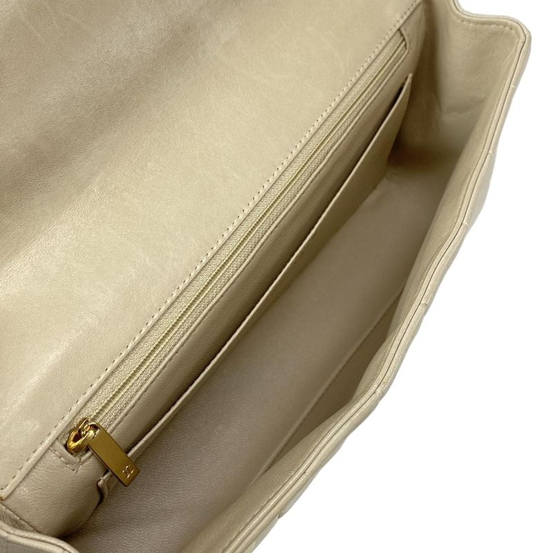 Chanel Shoulder Bag Chocolate Bar Stitch A19095/y02870/30905 Beige Cles A Gold