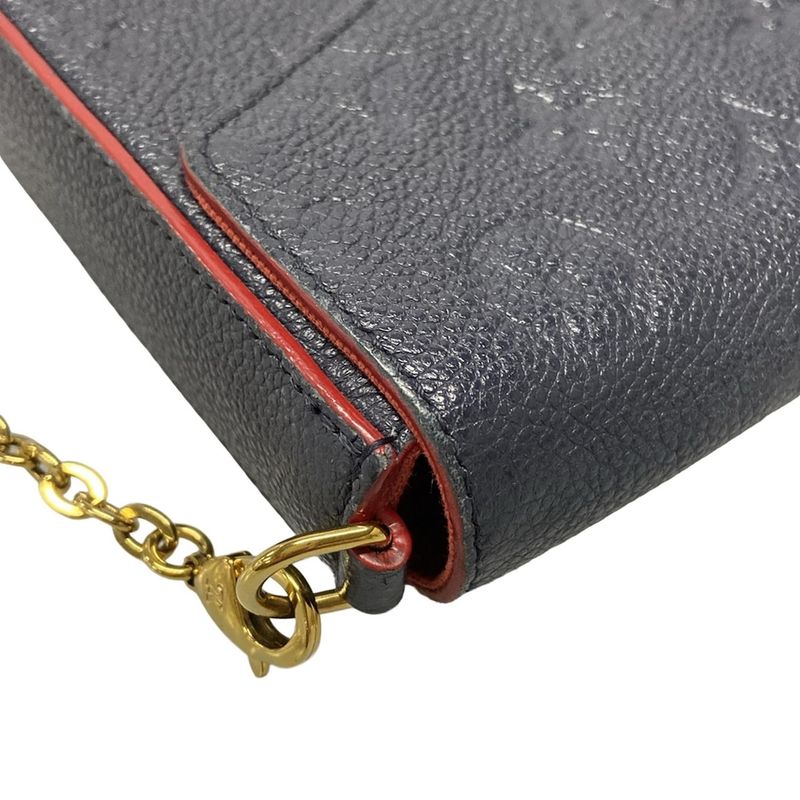 Louis Vuitton Wallet Monogram Empreinte Pochette Felicie M64099 Marline Rouge