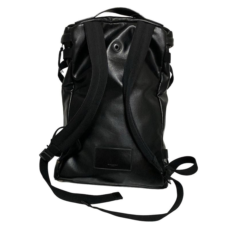 Saint Laurent Paris Backpack Sac Livington Lace Backpack 481005 Black Leather