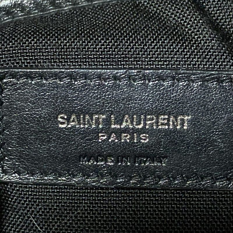 Saint Laurent Paris Backpack Sac Livington Lace Backpack 481005 Black Leather