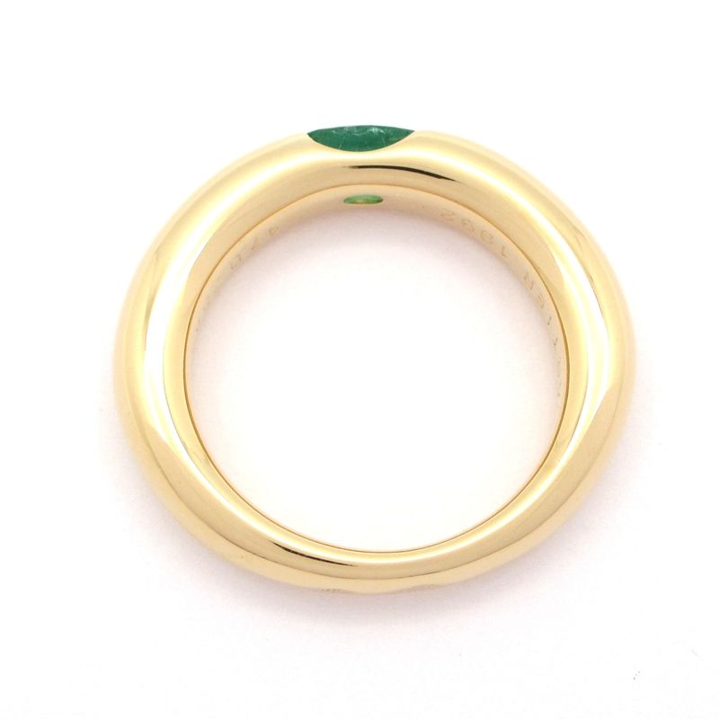 Cartier Ring 47 Ellipse Ring 18K Yellow Gold X Green