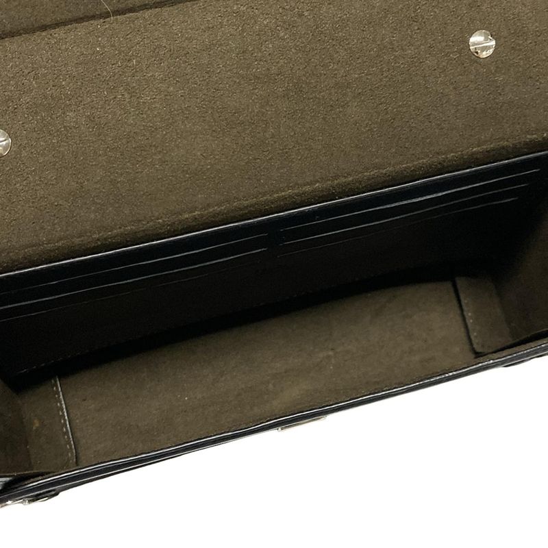 Fendi Handbag Baguette Soft Trunk Zucca Pattern 7va565 Beige And Black Leather